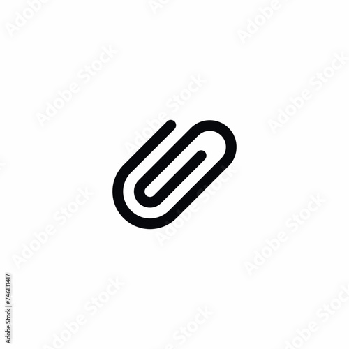 Paper Clip Attachment Vector Icon Sign Symbol