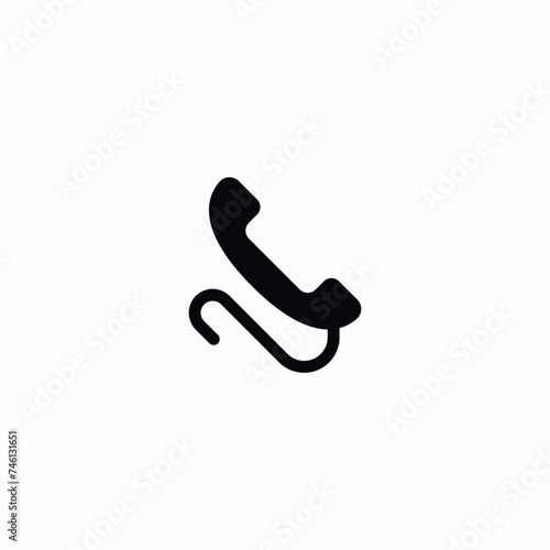 Landline Handset Phone Vector Icon Sign Symbol