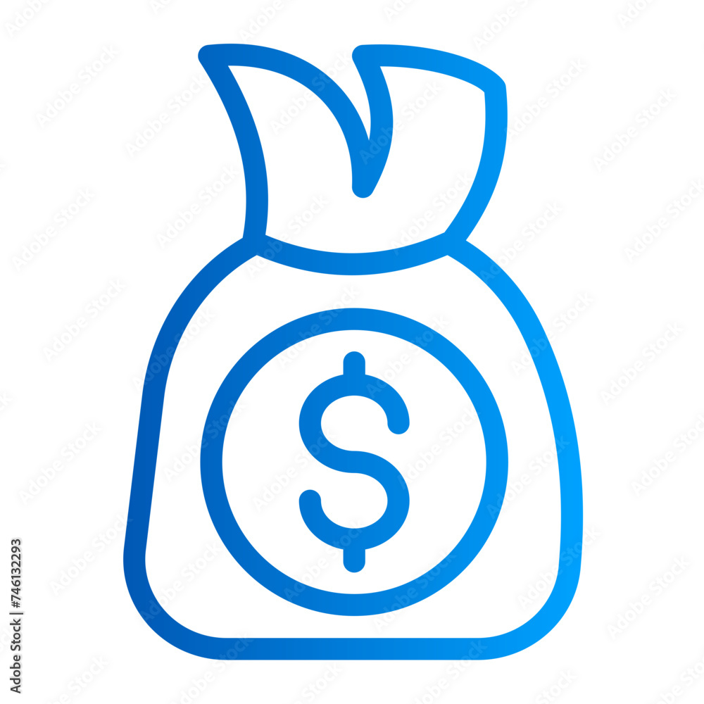This is the Money icon from the Finance icon collection with an Gradient Outline style This is the Money icon from the Finance icon collection with an Gradient Outline style