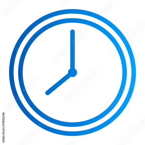 This is the Clock icon from the Finance icon collection with an Gradient Outline style