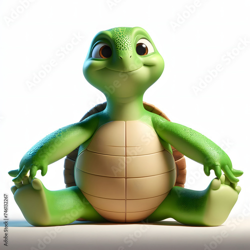 Turtle doing yoga