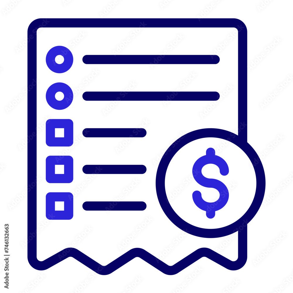 This is the Document icon from the Finance icon collection with an Outline Color style This is the Document icon from the Finance icon collection with an Outline Color style