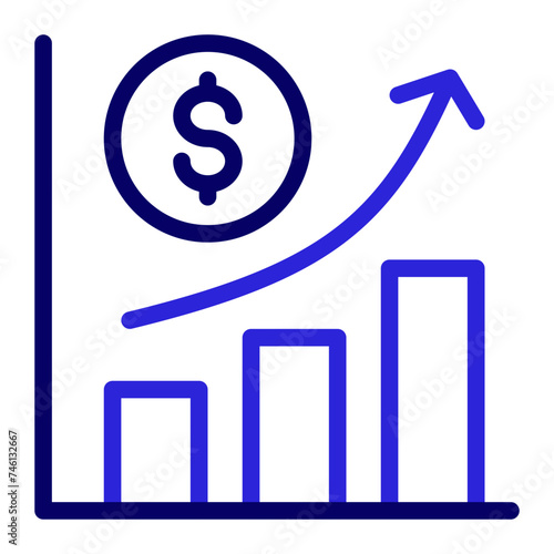 This is the Business icon from the Finance icon collection with an Outline Color style