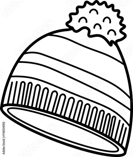 Hat Outline Vector Illustration