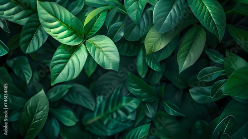 Natural green leaf background. Natural leaves green plants using as spring or summer background. Cover page greenery environment ecology wallpaper © Ziyan