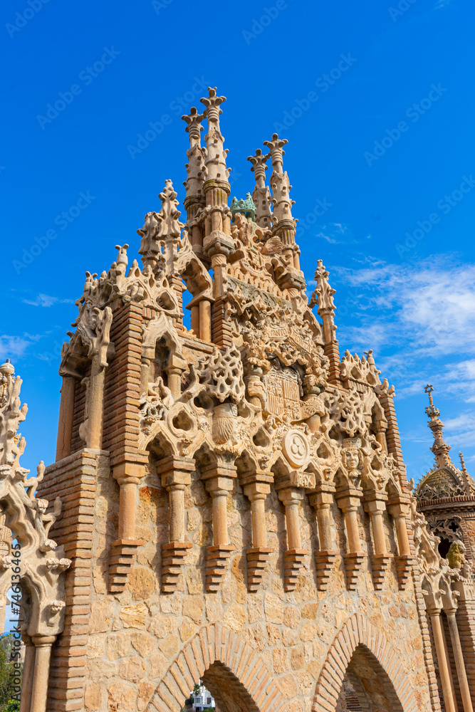 Castillo de Colomares is a monument built like fairytale castle, dedicated to Christopher Columbus. Banalmadena, Spain