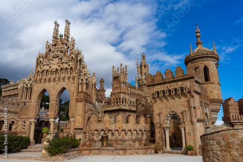 Castillo de Colomares is a monument built like fairytale castle, dedicated to Christopher Columbus. Banalmadena, Spain