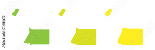 Equatorial Guinea country black outline and colored country silhouettes in three different levels of smoothness. Simplified maps. Vector icons isolated on white background.