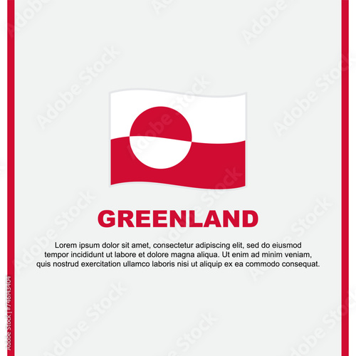 Greenland Flag Background Design Template. Greenland Independence Day Banner Social Media Post. Greenland Cartoon