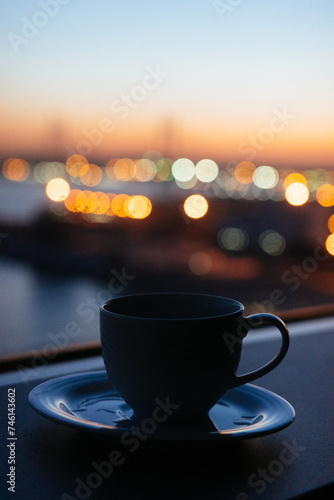 コーヒーと夜景