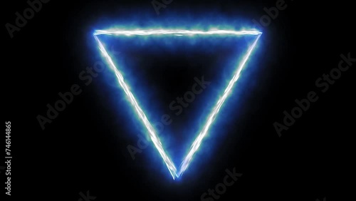 Water Triangle Alchemical Symbol On Black photo