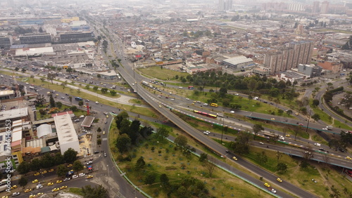  aerial images of Bogota with its traffic and green streets