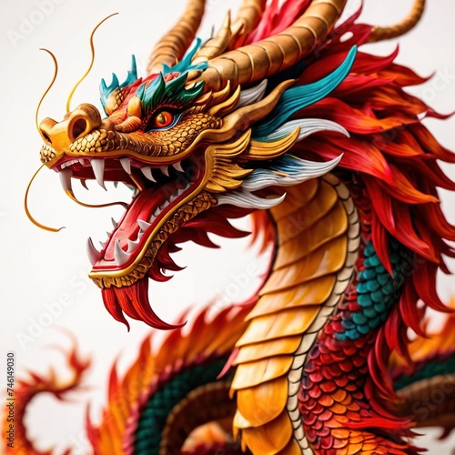 Colorful eastern Cinese dragon, traditional zodiac symbol for Lunar New Year © Kheng Guan Toh