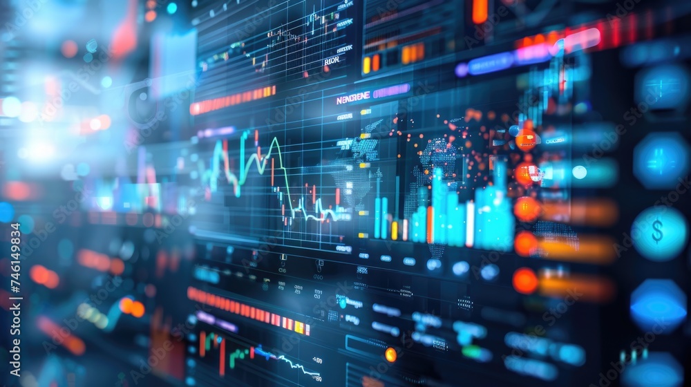 business data graph diagram chart showing financial marketing of futuristic finance for banking business. business data graph diagram chart showing financial marketing of futuristic finance for banking business.