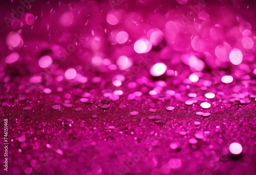 Herts with sequins on a magenta background