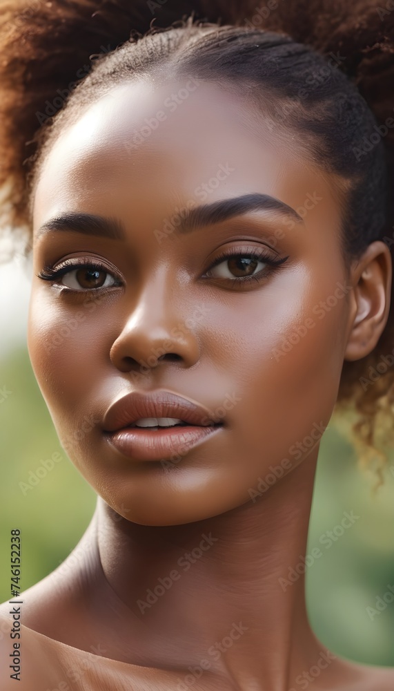 African black woman model. Skin care. Beauty and health. Cosmetics. Fashion African black woman model. Skin care. Beauty and health. Cosmetics. Fashion