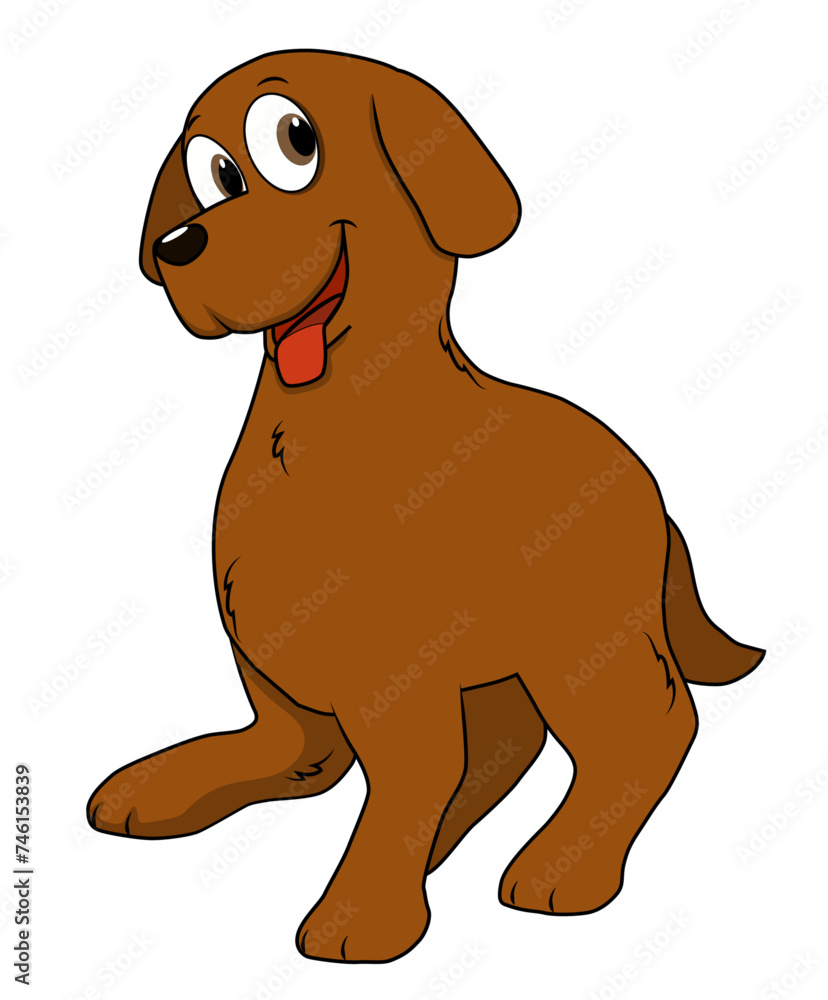 illustration of a cartoon dog illustration of a cartoon dog
