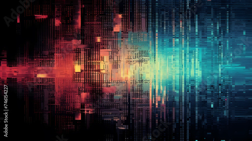 Wallpaper Mural Abstract terminal display with line of code, warning and exclamation mark to warn against cyber attack Torontodigital.ca