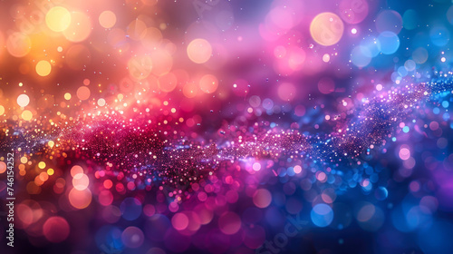Colorful Bokeh Lights: A Vibrant Abstract Background with Gradient Effects