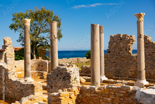 Ruins of the Anemurium Church in Anamur. Turkey photo