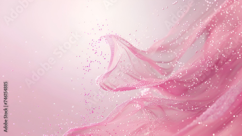 business card or banner with copy space, pink fabric on a pink background with space for text