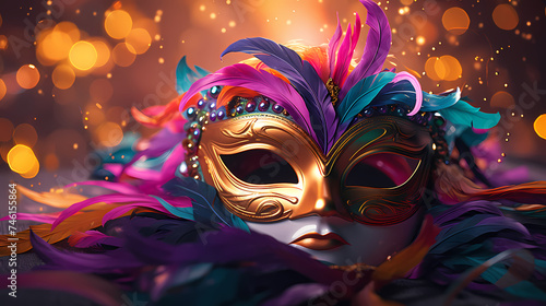 Carnival mask background, carnival mask © ma