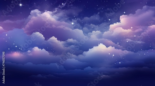 outer space night sky with clouds and stars abstract background  beautiful Night Sky Image