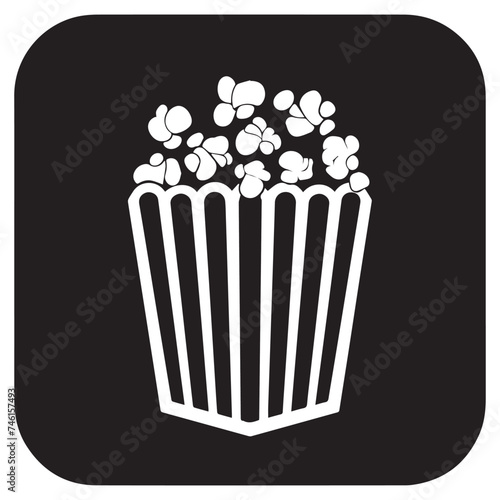 Popcorn in cartoon, doodle style . Image for t-shirt, web, mobile apps and ui. Isolated 2d vector illustration in logo, icon, sketch style, Eps 10, black and white. AI Generative