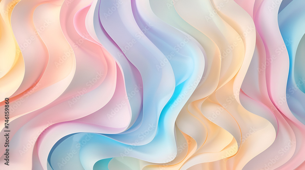 pastel abstract wavy colorful background