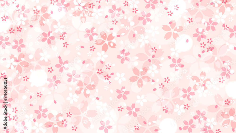 桜の花のパターン素材