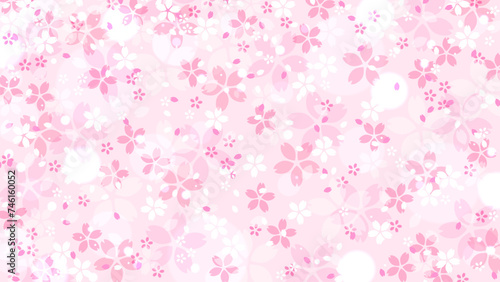 桜の花のパターン素材