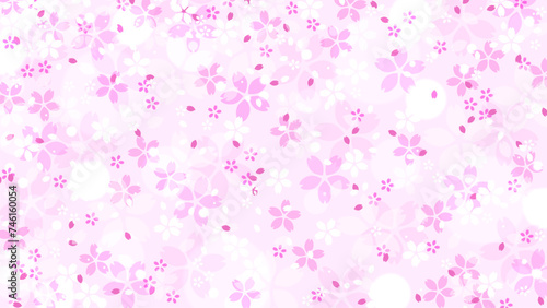 桜の花のパターン素材