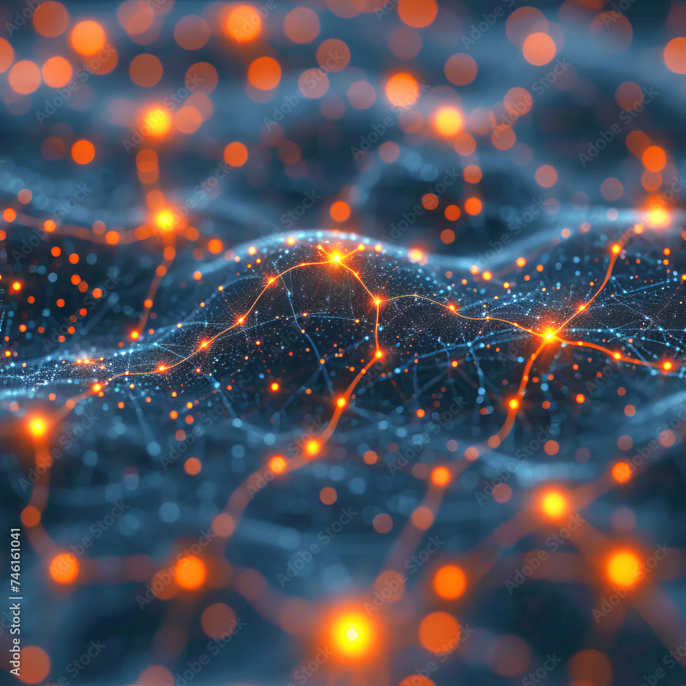 Fototapeta premium neural network, biology lab science, as seamless tile pattern, ai generated