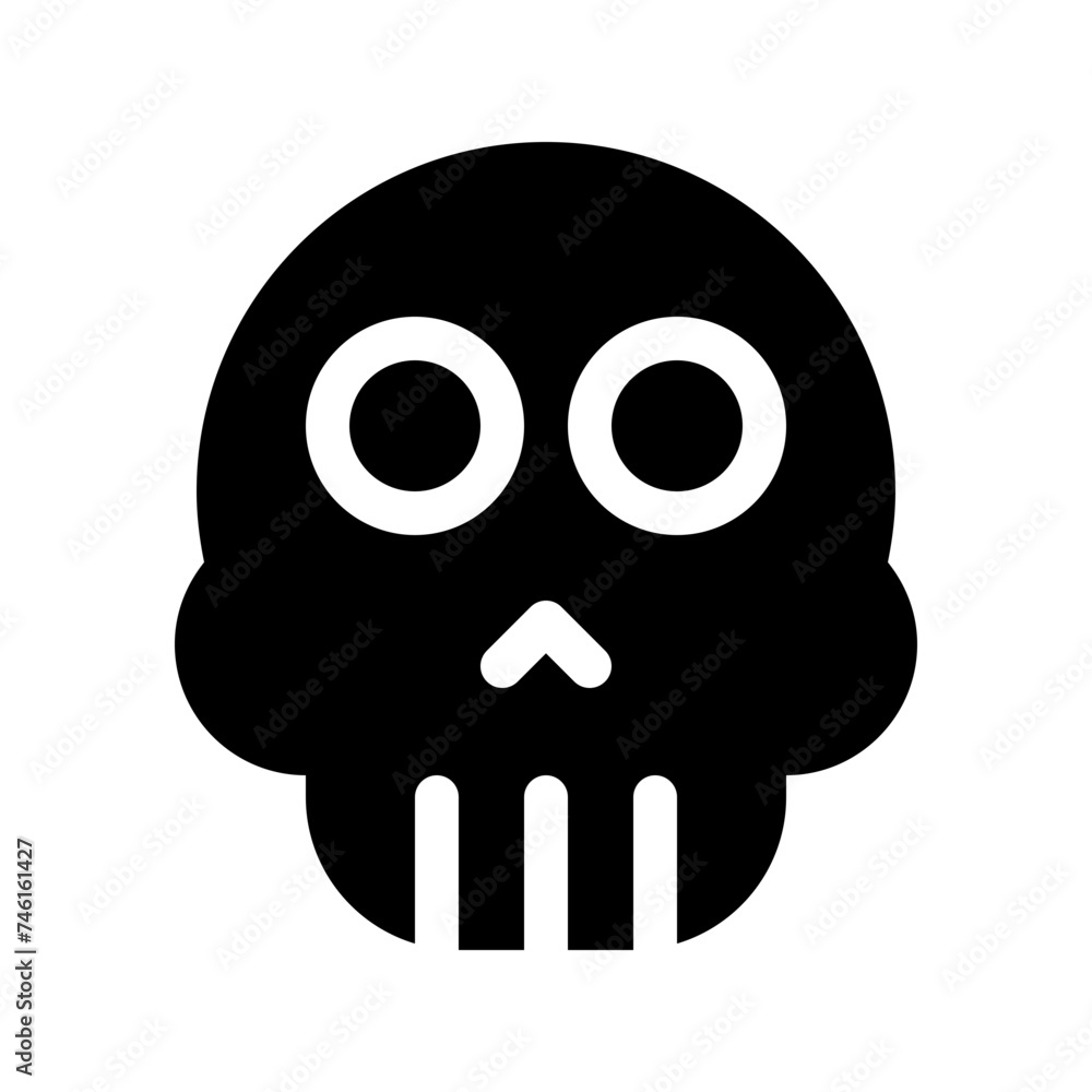 skull glyph icon skull glyph icon