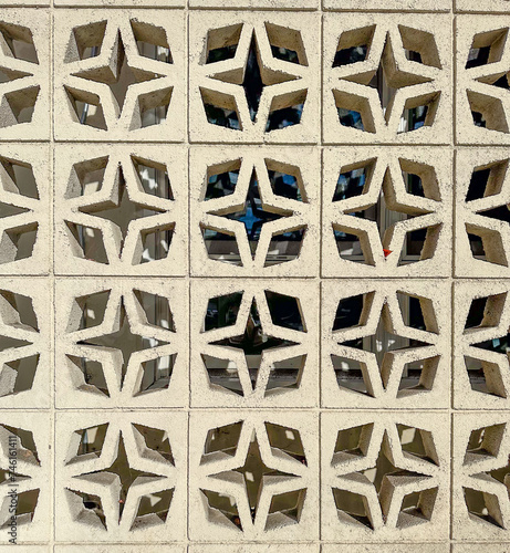 Beige Concrete Pattern Brick Wall