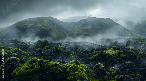 clouds over the mountain