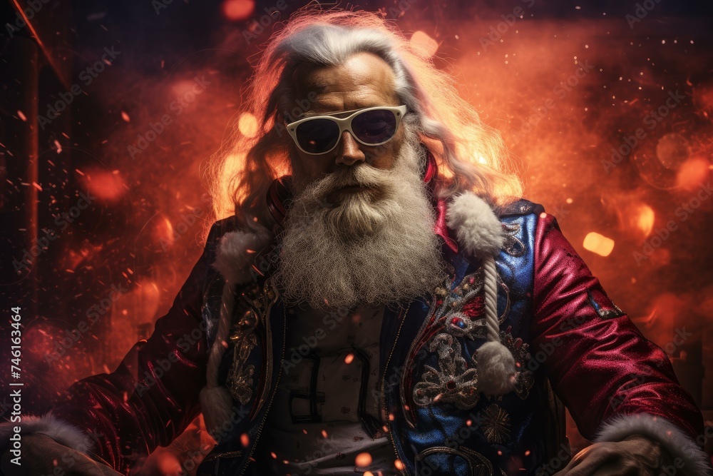 Jolly Crazy santa claus. Old fun happy. Generate Ai Jolly Crazy santa claus. Old fun happy. Generate Ai