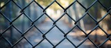 A close up photo showcasing a passageway formed by a chain link fence.