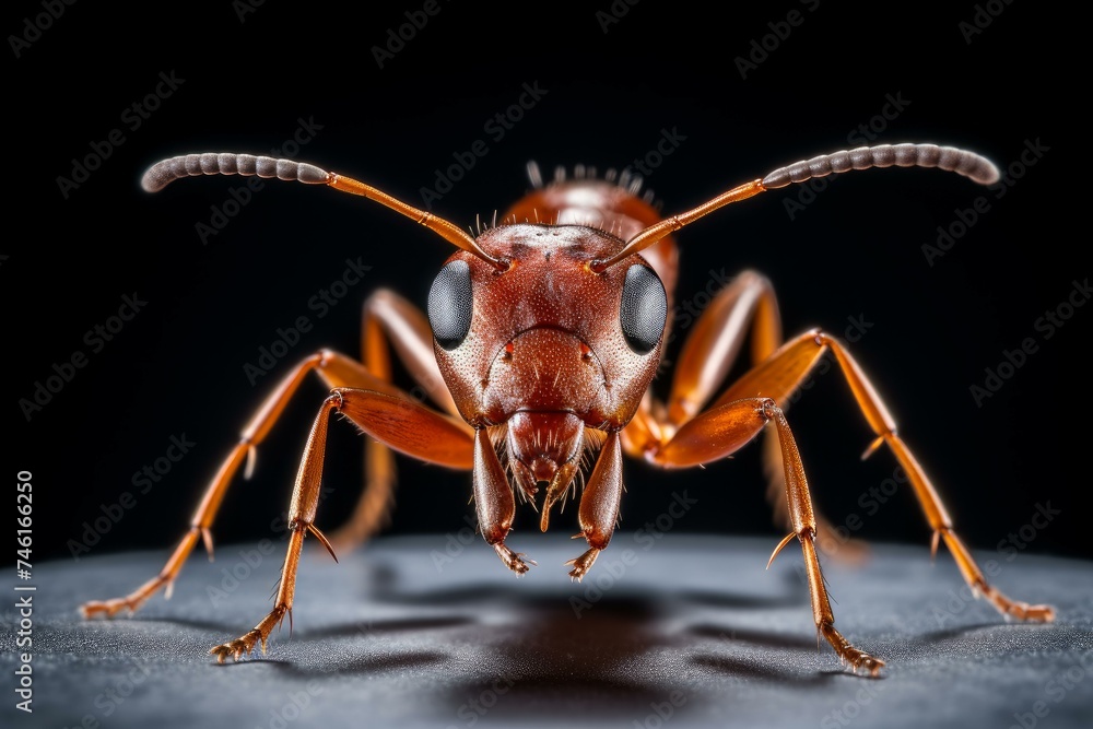 Small Red ant formica. Insect animal nature. Generate Ai Small Red ant formica. Insect animal nature. Generate Ai