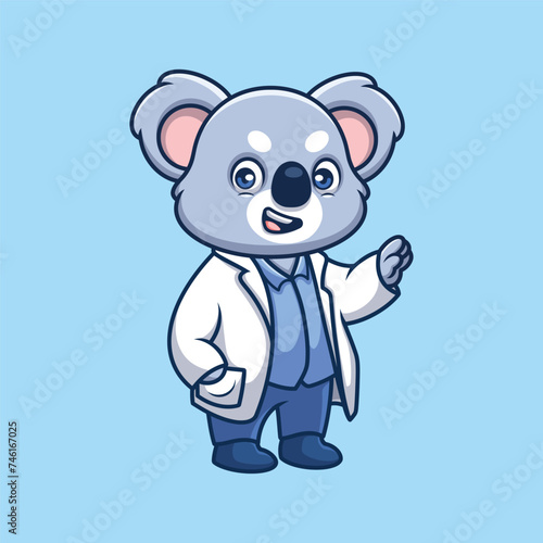 Fototapeta Naklejka Na Ścianę i Meble -  Doctor Koala Cute Cartoon