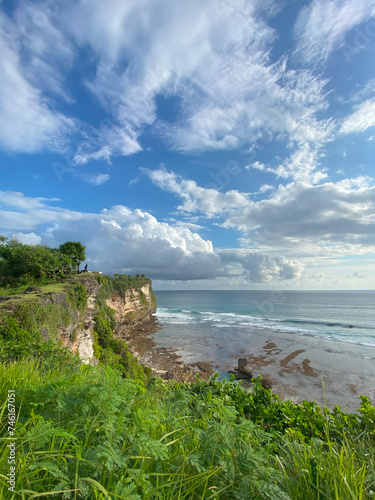 The sheer cliffs of the southern coast of Bali