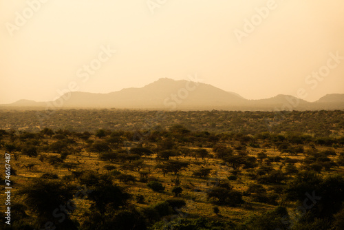 Dusk in Samburu county  Kenya