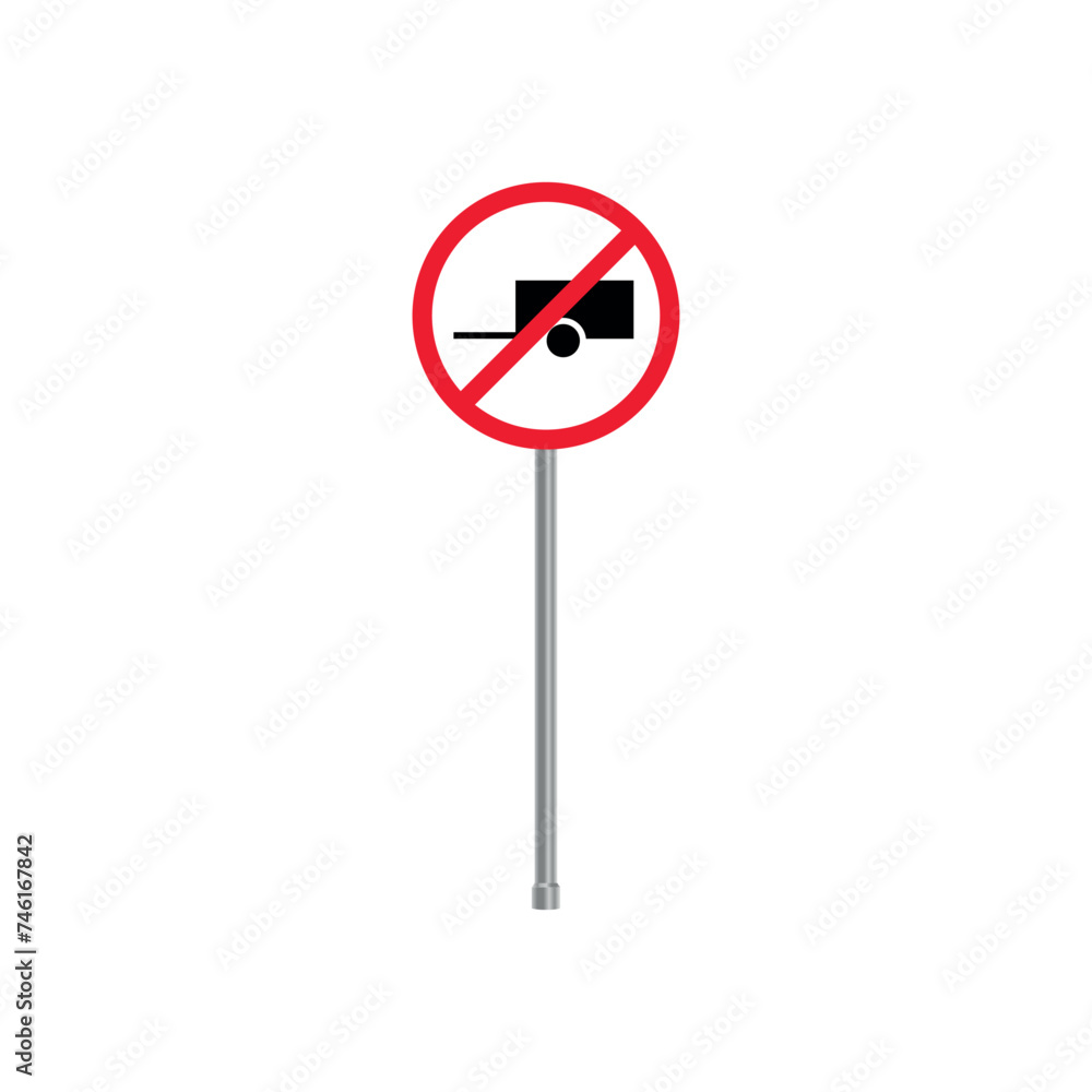 No Trailer Prohibited Traffic Sign No Trailer Prohibited Traffic Sign