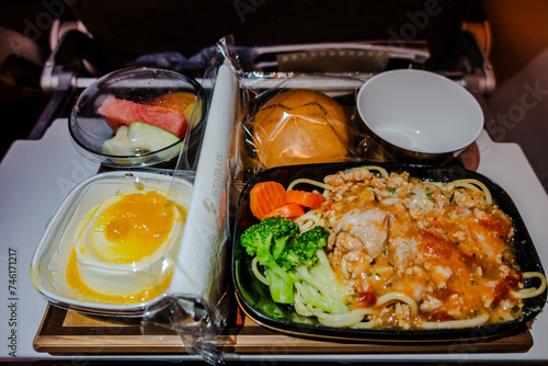 Airplane meal. photo