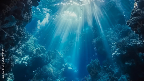 Cinematische, mystische Unterwasserwelt photo
