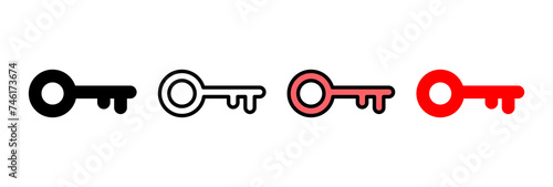 Key icon vector illustration. Key sign and symbol.