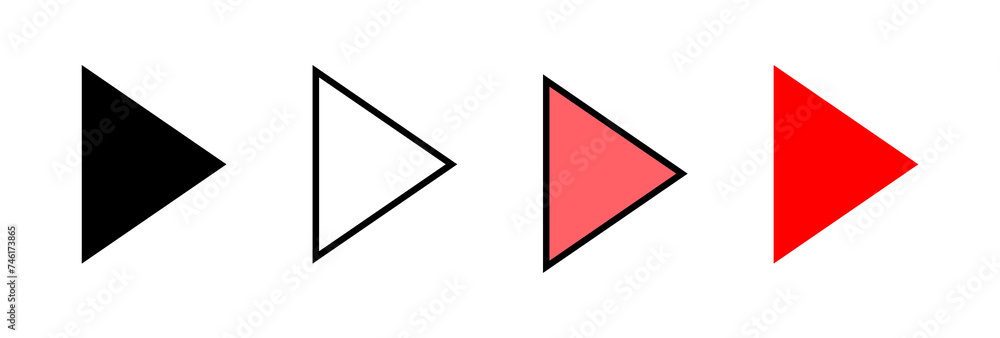 Play Icon vector illustration. Play button sign and symbol Play Icon vector illustration. Play button sign and symbol