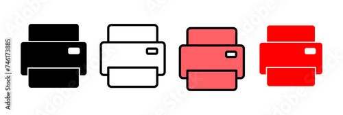 Print icon vector illustration. printer sign and symbol