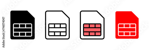 Sim card icon vector illustration. dual sim card sign and symbol