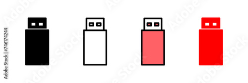 Usb icon vector illustration. Flash disk sign and symbol. flash drive sign.